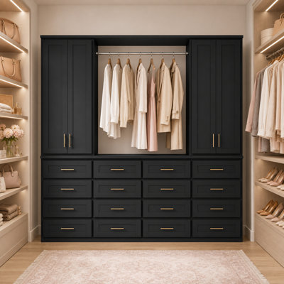 Armoire de rangement avec porte-penderie 94,5 po H