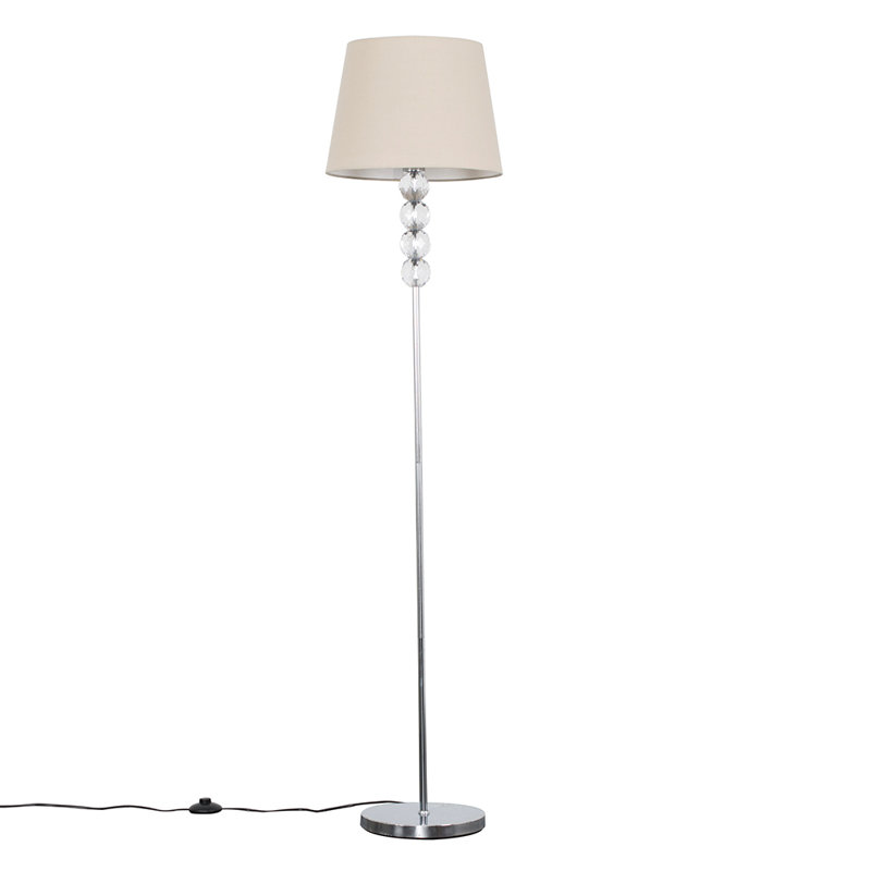 Fassbender 154cm Traditional Floor Lamp, No Bulb, Beige