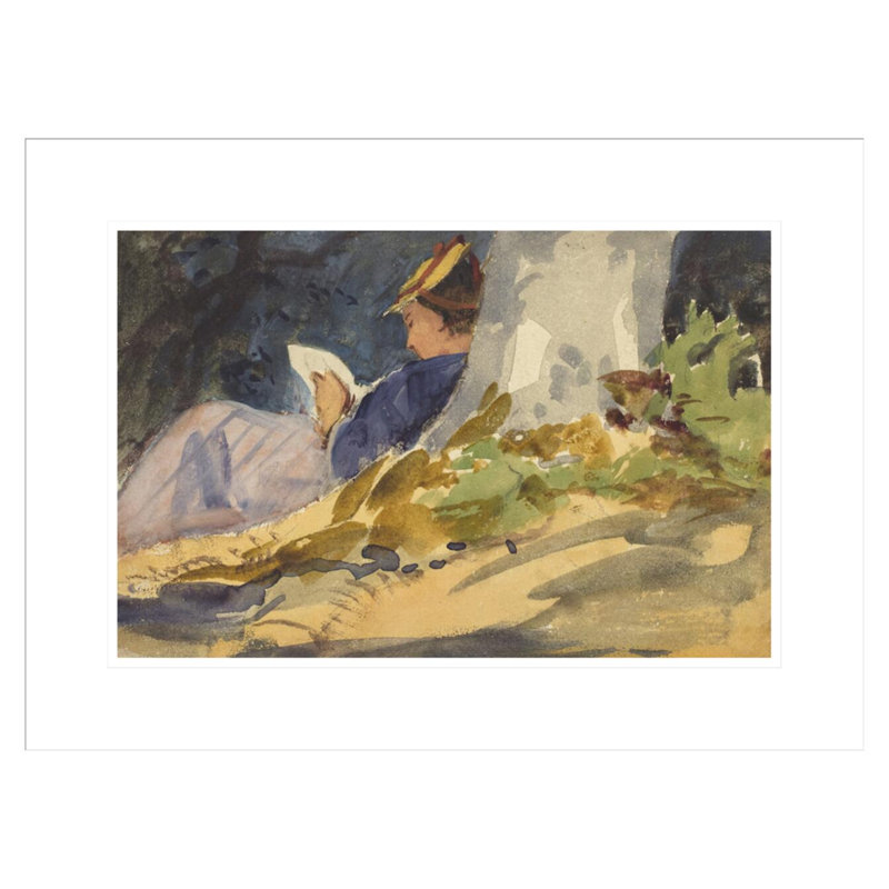 «Resting» par John Singer Sargent - Impression giclée encadrée, H 16,21 po x l 21,75 po