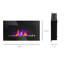 Foyer électrique 28,5 "1500W mural avec effet de flamme, lumière de fond 7 couleurs, noir