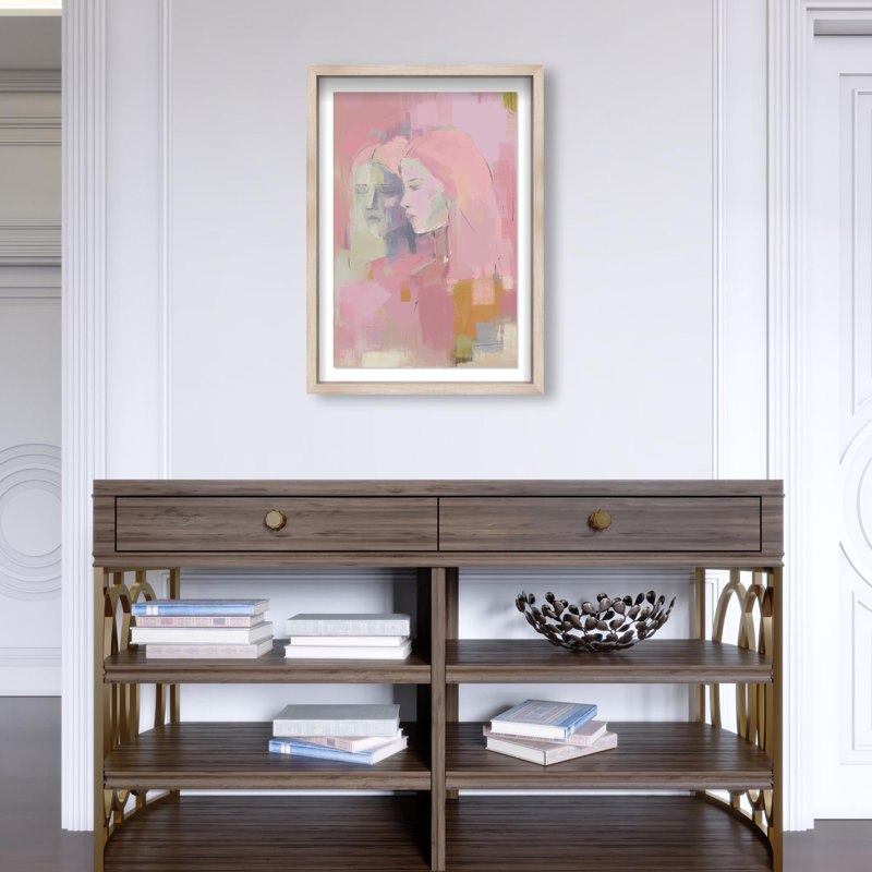 Oliver Gal Reflections Abstract Portrait - Luxury Shadowbox Framed Wall Art, 26" H x 18" W, Cream