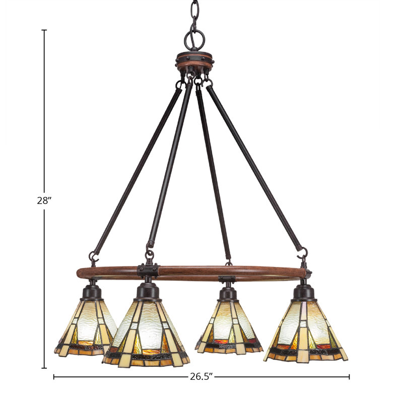 Lustre 4 lumières Blacksmith Blacklight