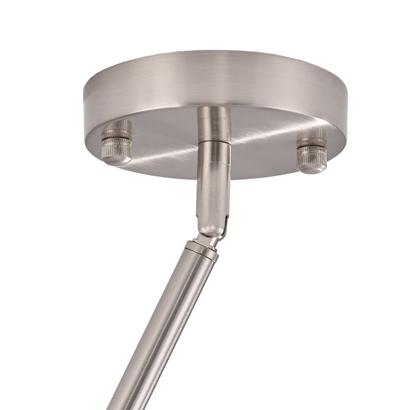 6 Light Dimmable Classic / Traditional Chandelier, Brushed Nickel