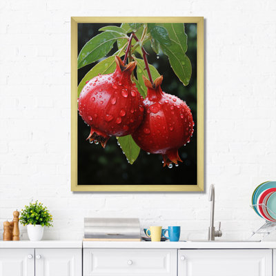 Fruit Pomegranate Red Pointillism II " Fruit Pomegranate Red Pointillism II "