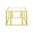 Metal Frame Coffee Table with Glass Top-1767844381