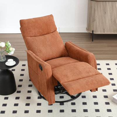 Lila 27'' W Manual Recliner Swivel Rocker Recliner With Massage And Heat