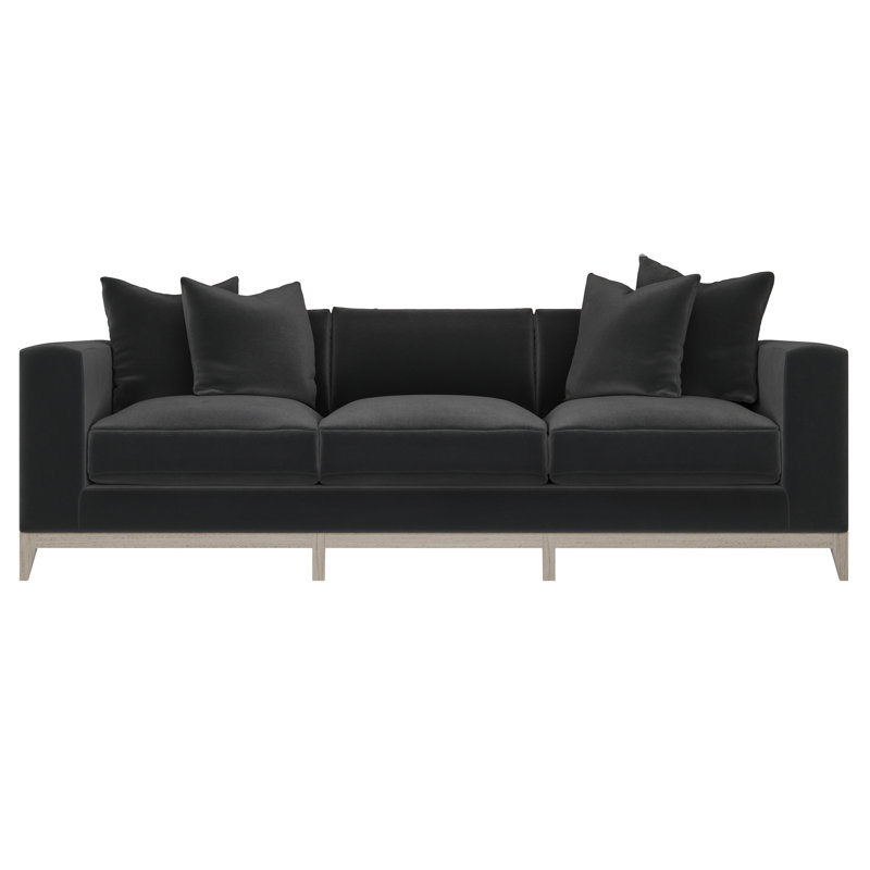 Noel Upholstered Sofa, Dorado Snow Crypton® Chenille, 27.50" H x 100" W x 40" D, Brown