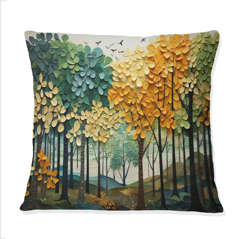 Coussin Orange Orange Trees