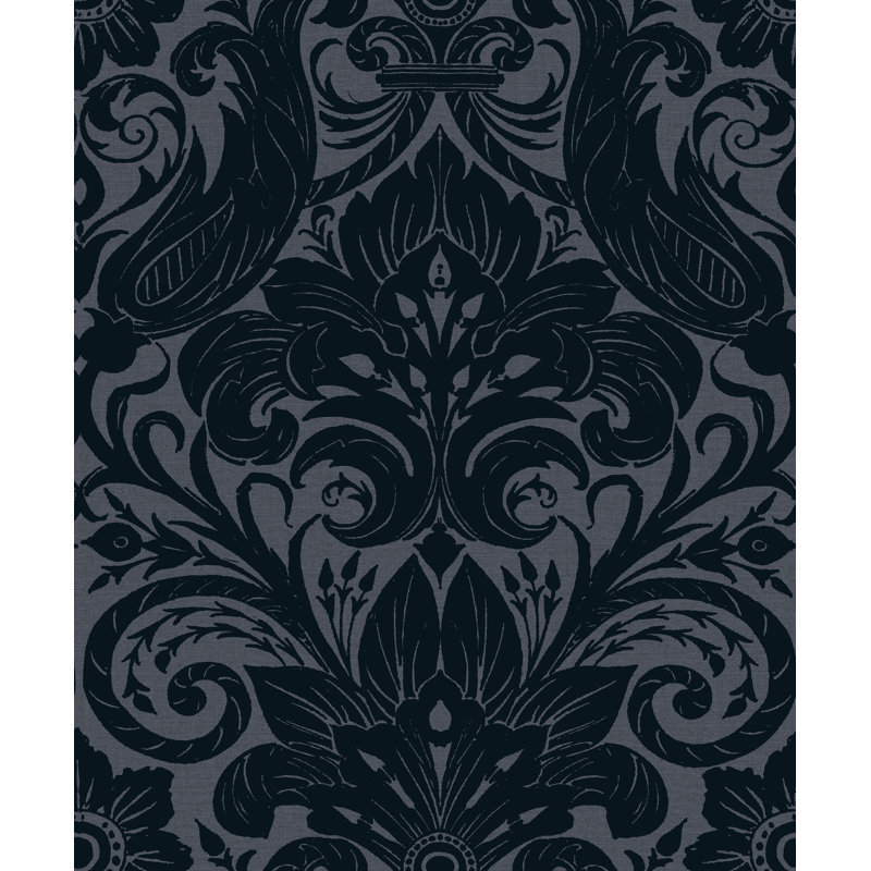 Rouleau de papier peint floqué Lagewelyn-Bowen, Marine