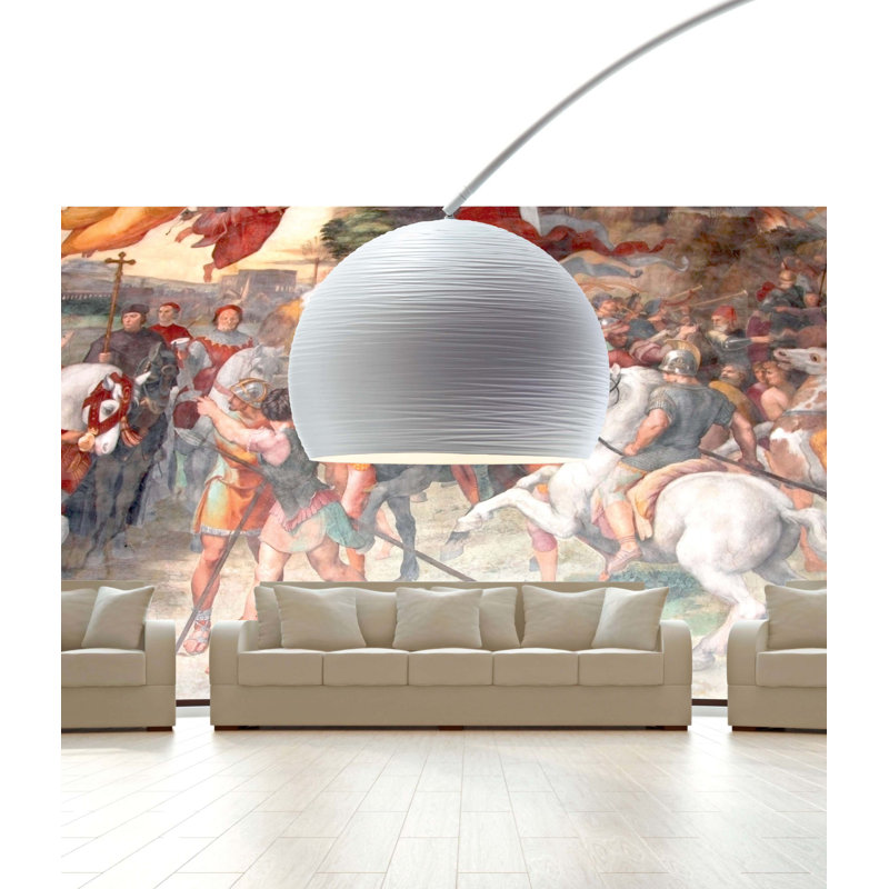 Tyrone LED Armed Sconce, White lacquer