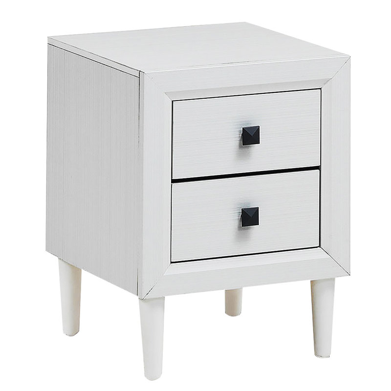 Ledet Solid Wood End Table, White