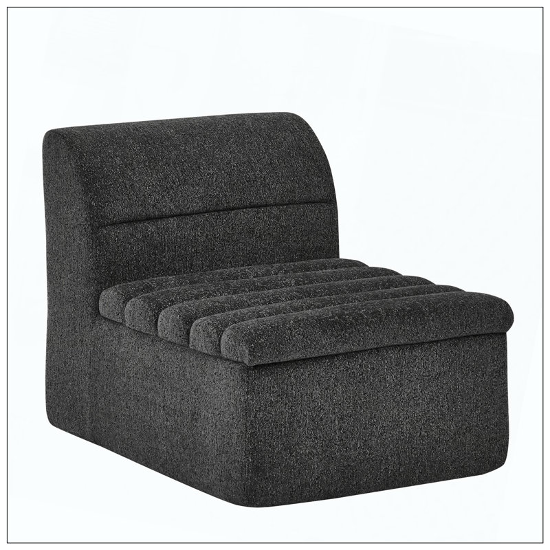 Single Seat Modular Sofa Replacement Cushion Sectional Component, Black
