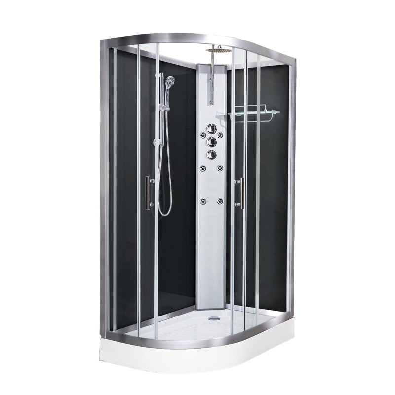 Vidalux Pure 1200 Right 1200 x 800 Shower Cabin-White, Black