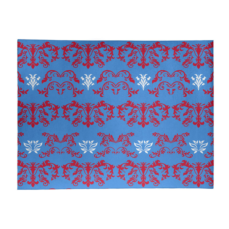 Damask Indoor Rug, Rectangle 8' x 10'