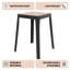 Tabouret carré en plastique empilable Dantoni-1144484176
