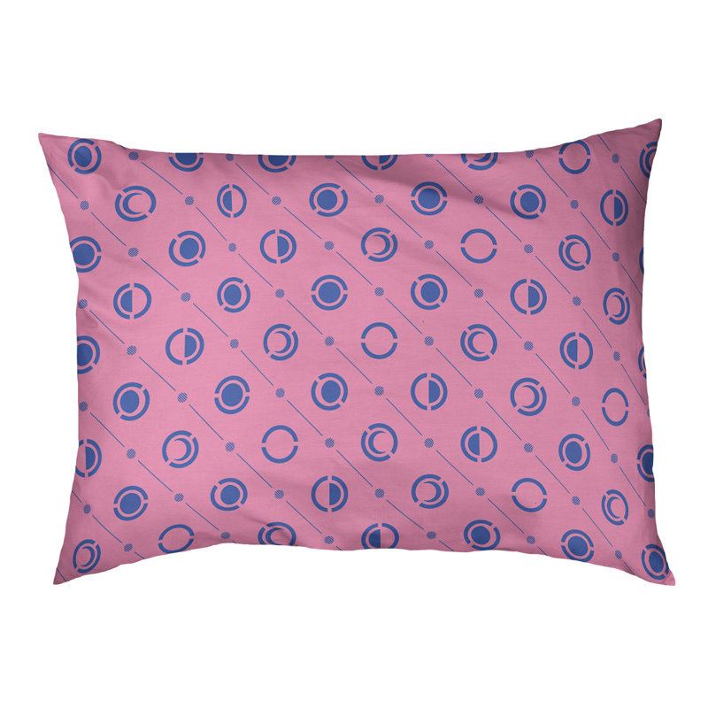Coussin d’extérieur pour chien moon phases Chenault, Petit (l 28 po x P 6 po x H 18 po), Rose / bleu marine / bleu