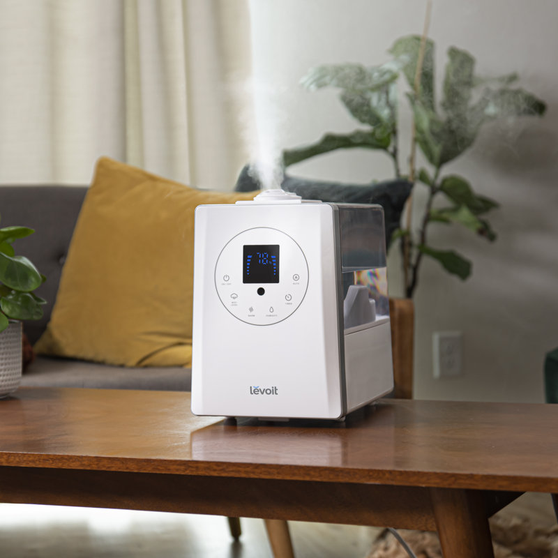 Levoit 1.5 Gallons Dual Mist Ultrasonic Tabletop Humidifier with Adjustable Humidistat for 750 Cubic Feet
