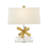 Square Geometric Accent Table Lamp in Gold