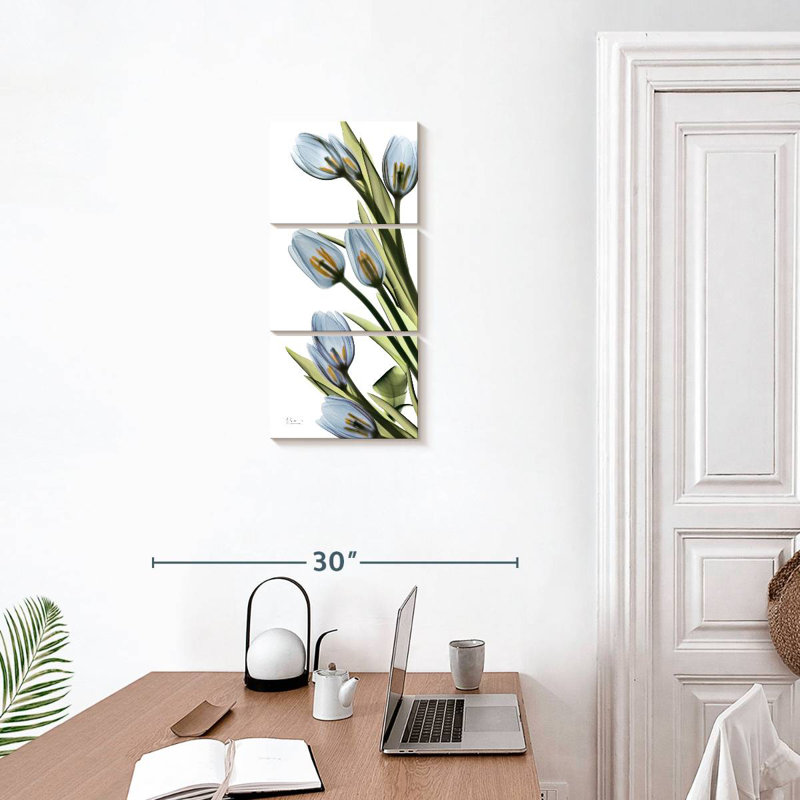 Tulipes en cascade, H 27 po x l 12 po