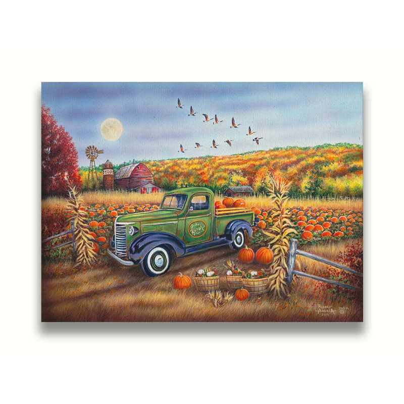 «Autumn Harvest» par Robert Andrea, Toile non encadrée, Pas de tapis, H 12 po x l 16 po