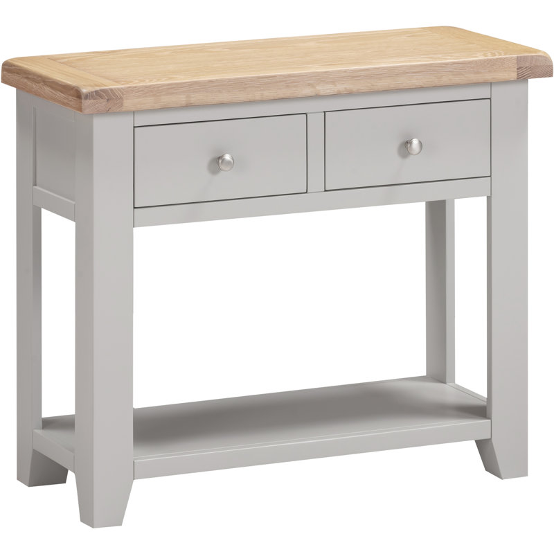Windsor 85cm Solid Wood Top Console Table, Grey