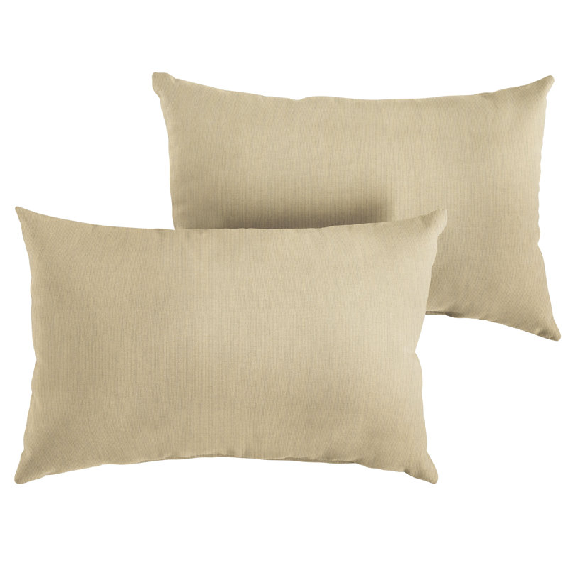 Outdoor Sunbrella Lumbar Pillow, 14"H x 24"W, Tan KE 