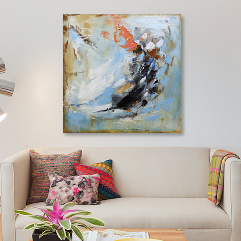 « passion ii », impression sur toile, H 18 po x l 18 po x P 1,5 po, Pas de tapis, Toile tendue