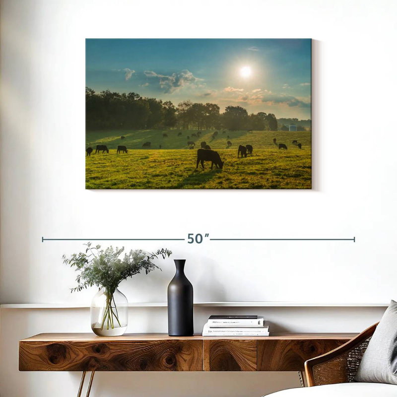 Crowle Cattle Graze, 24" H x 36" W