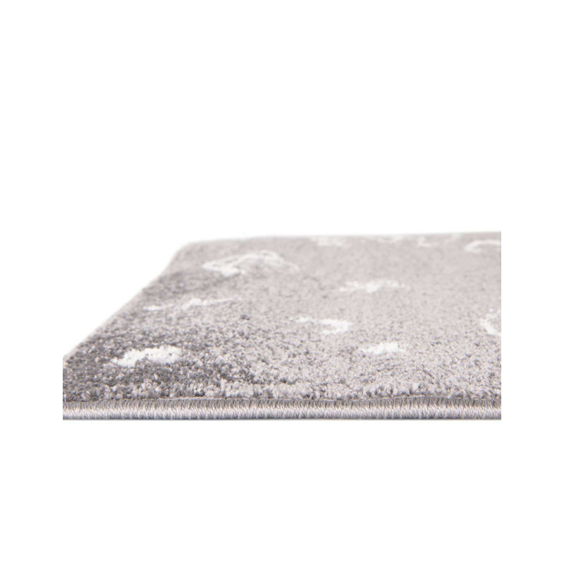 Machine Woven Polypropylene Plastic Rug, Runner 2'2" x 6'1", Gray