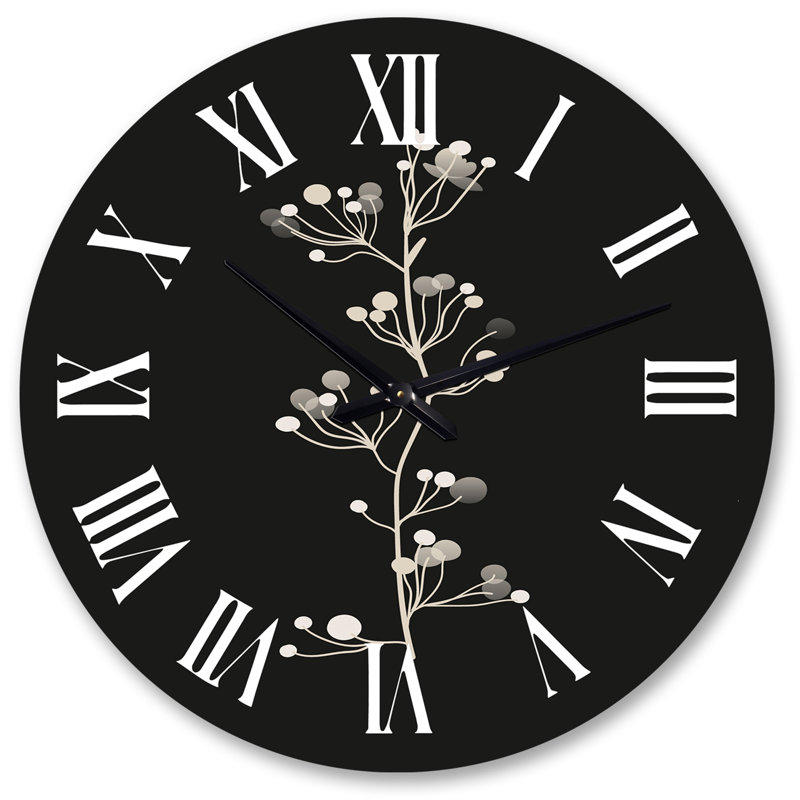 Horloge murale abstraite monochrome rétro, Grand