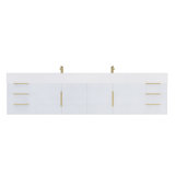 Glasgow 83'' Double Bathroom Vanity with Acrylic Top