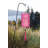 Stella Tassel 28.5" Cylinder Solar Lantern - Raspberry-123844736-123844737