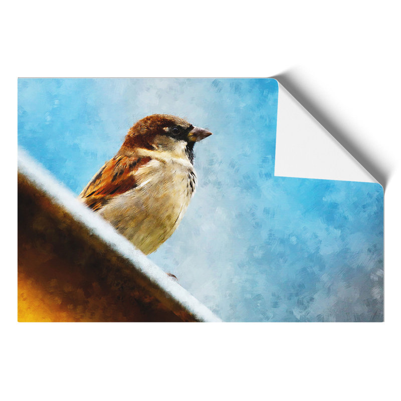 Sparrow Bird Painting - Frameless Print, 21cm H x 30cm W x 0.1cm D
