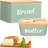 Metal Bread Box Butter Dish with Bamboo Cutting Board