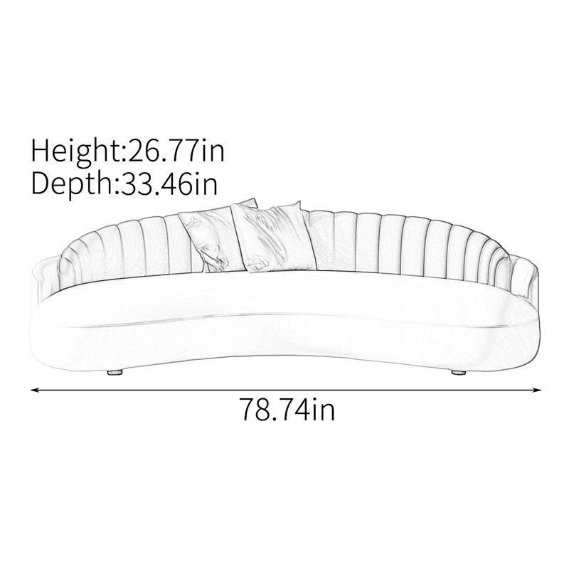 Evis, H 26,77 po x l 78,74 po x P 33,46 po