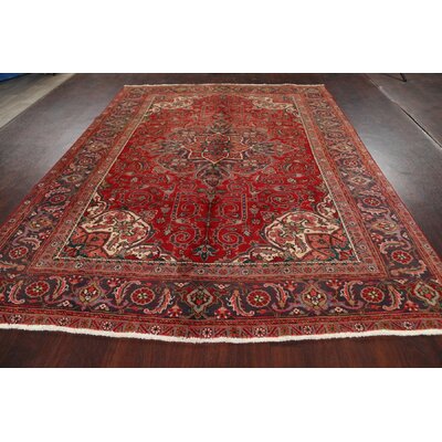 One-of-a-Kind Elly Hand-Knotted 1970s 7'6"" x 10'1"" Wool Area Rug in Red -  Isabelline, C4DF5E9188F64912A3EA0C936C625809