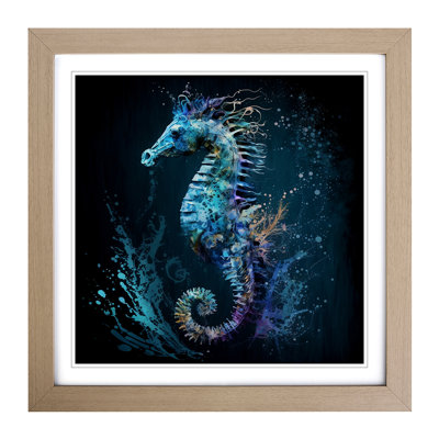Seahorse Gestural No.1 Framed Print
