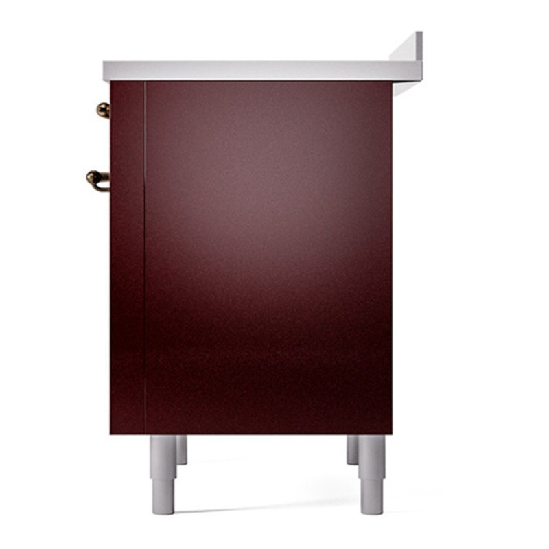 ILVE Nostalgie II 36 in Induction Range, Burgundy/Bronze