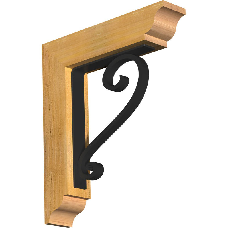 Support de fer traditionnel à triple support Edwards, 23"H x 20"D, Cèdre rouge de l'Ouest l 3 1/2 po x T 4 po (lisse