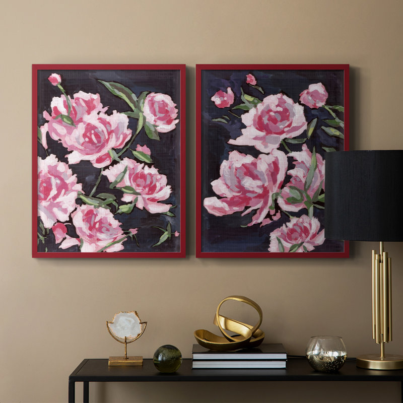 «Meer Rosa I», reproduction encadrée de qualité supérieure - prête à être accrochée - aucun clou requis - aucun clou requis