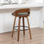 Tabouret de comptoir moderne pivotant rembourré avec pivot à 360 °, siège demi-tonneau et dossier incurvé-120155851-120155854