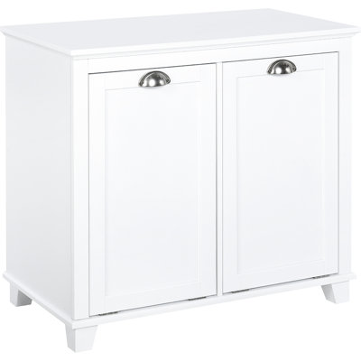 White Tilt-Out Bathroom Cabinet From - Laundry Sorter Ample Storage For Towels & Accessories , To Water Spills Toppling 30"X15.51"X27.5 Cabinet, Tilt Out Hamper Plentiful Waterproof 30" W X 15.51" D