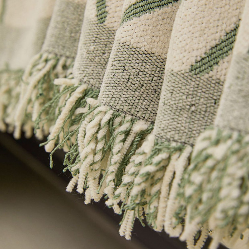 Housse pour canapé en chenille, Chenille verte, H 0,31 po x l 134 po x P 71 po