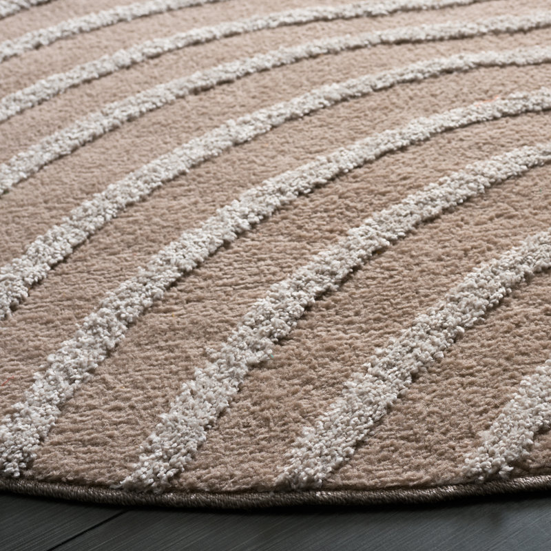 Wave Performance Abstract Indoor Rug, Round 6'7"