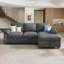 Canapé-lit d'angle Ahn en forme de L avec lit gigogne et pouf de rangement amovible, gris-1984407805-1984407806-2039617191