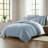 Shay Solid Cornflower Blue Cotton Comforter Set  8 Piece-109897569