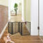 Barrière pour animaux autoportante brun foncé - pliante pour les portes qui maintient une maison propre et ordonnée