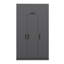 Armoire moderne moderne anthracite avec nombreuses tablettes, 53,1 po x 100,4 po x 20,5 po | 100% panneau de particules enduit de mélamine, épaisseur: 0,7 pouce | Conception élégante pour un rangement efficace dans la chambre ou le bureau-1502532706-1502532705