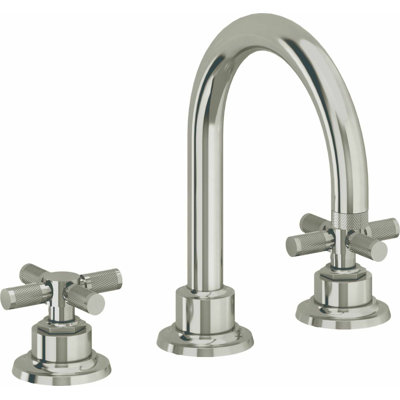 Descanso 8" Widespread Lavatory Faucet with Cross Knurled Handle and Completely Finished ZeroDrain