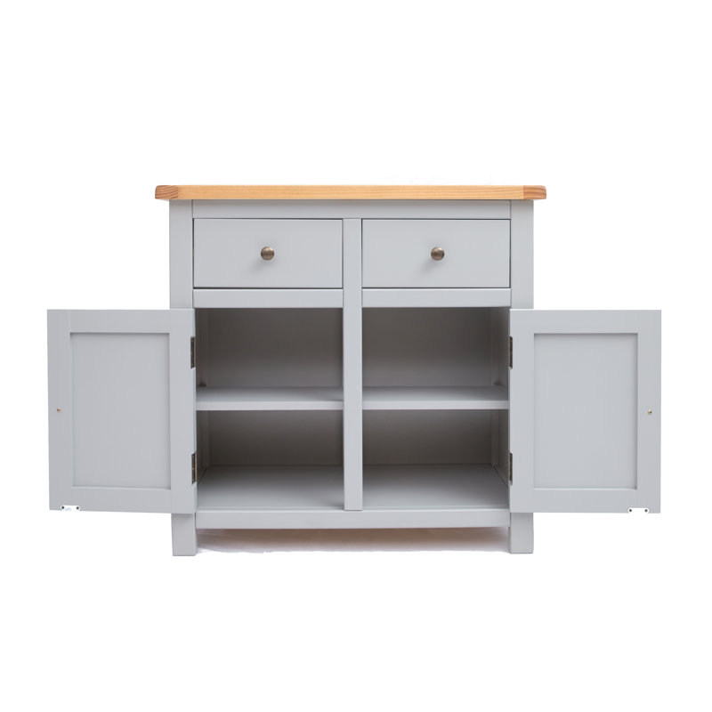 Napolitano 84cm Sideboard, Grey/Antique Brass
